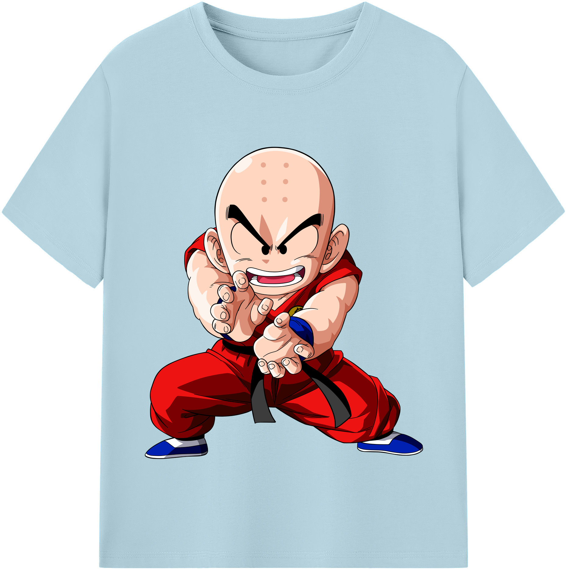 （画像用） ドラゴンボール クリリン DRAGON BALL krillin 綿100％半袖Tシャツ（フロントプリント）